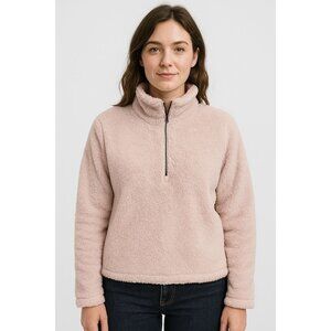 DYI Women's Tranquil 1/2 Zip Fuzzy Fleece Sweater Lavender Size Medium